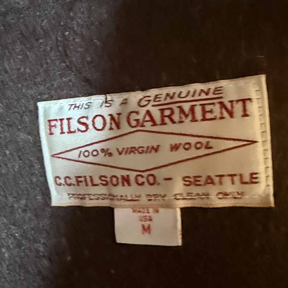 Rare Vintage USA C.C. Filson Virgin Wool Mackinaw Cruiser brown Women’n Jacket m - Picture 9 of 11